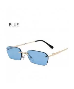 Square Sunglasses Women 2019 Small RimlRetro Vintage Sun Glasses Men Shades Zonnebril Dame - C5 Blue - C319857O0AI $33.92 Square