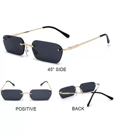 Square Sunglasses Women 2019 Small RimlRetro Vintage Sun Glasses Men Shades Zonnebril Dame - C5 Blue - C319857O0AI $33.92 Square