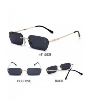 Square Sunglasses Women 2019 Small RimlRetro Vintage Sun Glasses Men Shades Zonnebril Dame - C5 Blue - C319857O0AI $33.92 Square