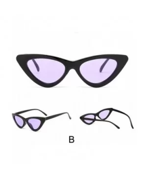 Unisex Candy ColoredCat Eye Shades Integrated UV Sunglasses - B - CP18G47Q99A $3.94 Oval