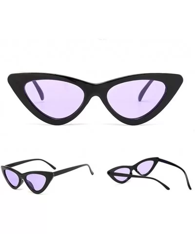 Unisex Candy ColoredCat Eye Shades Integrated UV Sunglasses - B - CP18G47Q99A $3.94 Oval