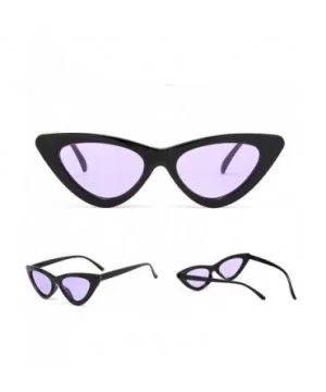 Unisex Candy ColoredCat Eye Shades Integrated UV Sunglasses - B - CP18G47Q99A $3.94 Oval