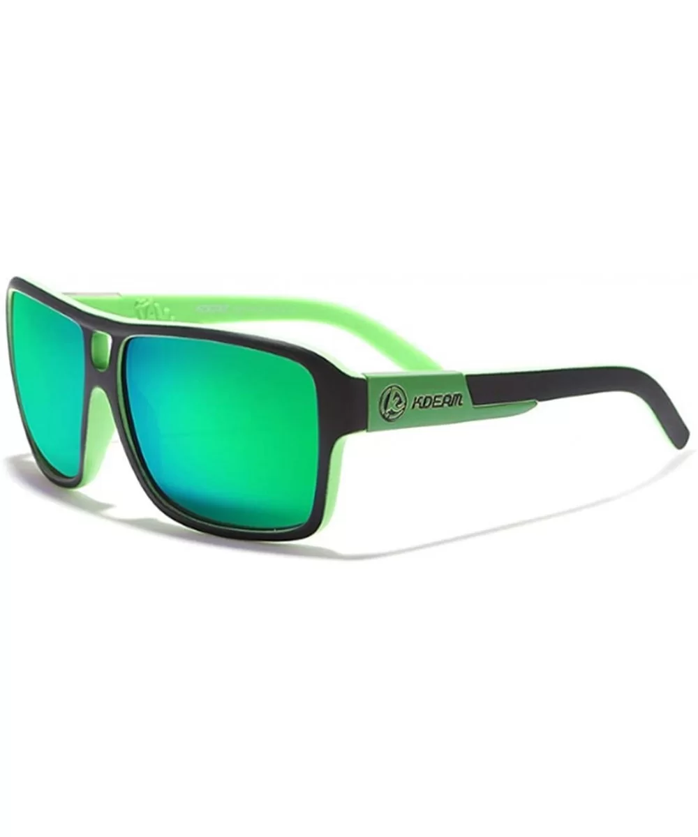 Men's Polarized Sunglasses JAM Style Double Beam Outdoor Sports Sunglasses - Green - CQ18YA5SMR8 $19.32 Sport