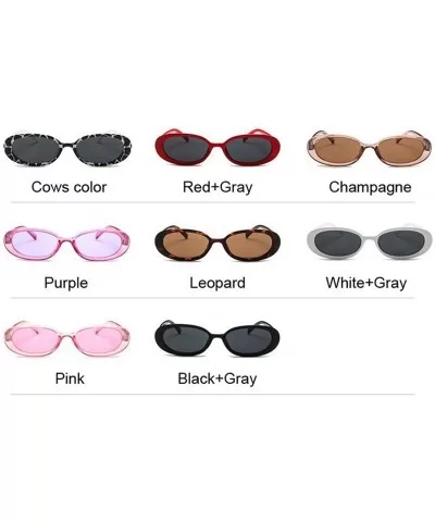 Style Oval Sunglasses Women Vintage Retro Round Frame White Mens Sun Glasses Female Black Hip Hop Clear UV400 - CH197A3DNQE $...