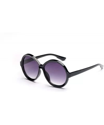 Women Round Fashion Sunglasses - Black - CA18WU80RAX $17.71 Round