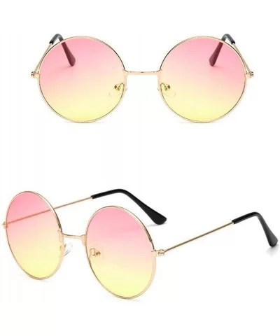 New Fashion Candy Vintage Round Mirror Sunglasses Women Luxury Brand Original Design Black Sun Glasses Female - C3198EZYDAQ $...