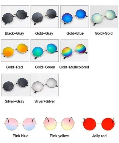 New Fashion Candy Vintage Round Mirror Sunglasses Women Luxury Brand Original Design Black Sun Glasses Female - C3198EZYDAQ $...