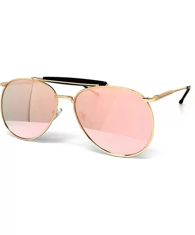 535 Premium Mirrored Retro Teardrop Flat Aviator Vintage Sunglasses - Mirrored - C31834HWTQR $12.26 Sport