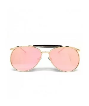 535 Premium Mirrored Retro Teardrop Flat Aviator Vintage Sunglasses - Mirrored - C31834HWTQR $12.26 Sport