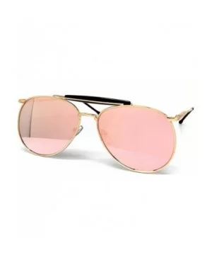 535 Premium Mirrored Retro Teardrop Flat Aviator Vintage Sunglasses - Mirrored - C31834HWTQR $12.26 Sport