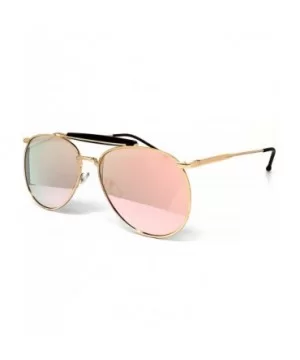 535 Premium Mirrored Retro Teardrop Flat Aviator Vintage Sunglasses - Mirrored - C31834HWTQR $12.26 Sport