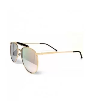 535 Premium Mirrored Retro Teardrop Flat Aviator Vintage Sunglasses - Mirrored - C31834HWTQR $12.26 Sport