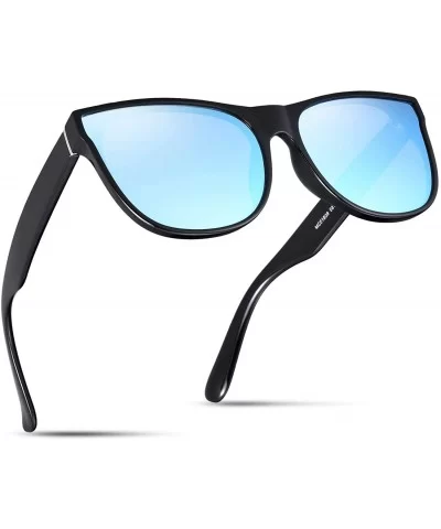 Fashion Small Cateye Sunglasses for Women 2020 Style MS51809 - Black Frame(shiny)/Mirrored Blue Lens - CT18Z73ISD3 $9.11 Oval