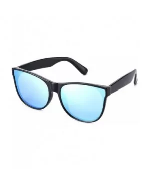 Fashion Small Cateye Sunglasses for Women 2020 Style MS51809 - Black Frame(shiny)/Mirrored Blue Lens - CT18Z73ISD3 $9.11 Oval