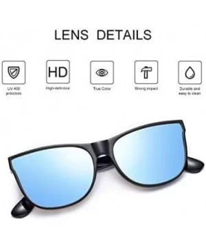 Fashion Small Cateye Sunglasses for Women 2020 Style MS51809 - Black Frame(shiny)/Mirrored Blue Lens - CT18Z73ISD3 $9.11 Oval