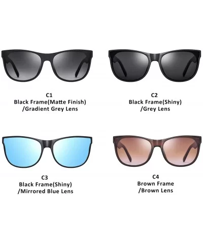 Fashion Small Cateye Sunglasses for Women 2020 Style MS51809 - Black Frame(shiny)/Mirrored Blue Lens - CT18Z73ISD3 $9.11 Oval