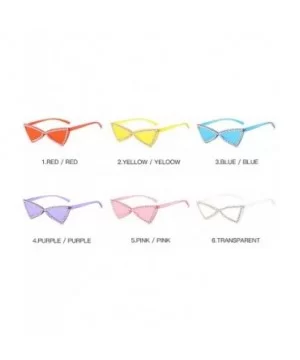 Fashion Diamond Sunglasses Designer Transparent - Clear - C5198G0M299 $9.61 Butterfly