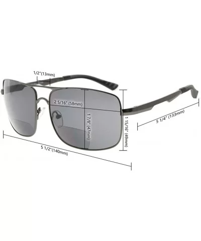 Polycarbonate Polarized Sunglasses Men - Silver/Grey Lens - CQ186L6ZQZ2 $27.64 Rectangular