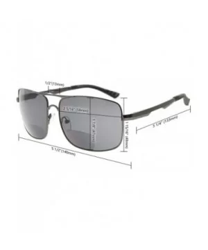 Polycarbonate Polarized Sunglasses Men - Silver/Grey Lens - CQ186L6ZQZ2 $27.64 Rectangular