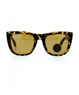 Vintage Style Glass Lens Rectangular High Point Plastic Sunglasses - Tortoise Brown - C7129SXCONH $8.14 Rectangular