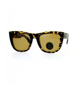 Vintage Style Glass Lens Rectangular High Point Plastic Sunglasses - Tortoise Brown - C7129SXCONH $8.14 Rectangular