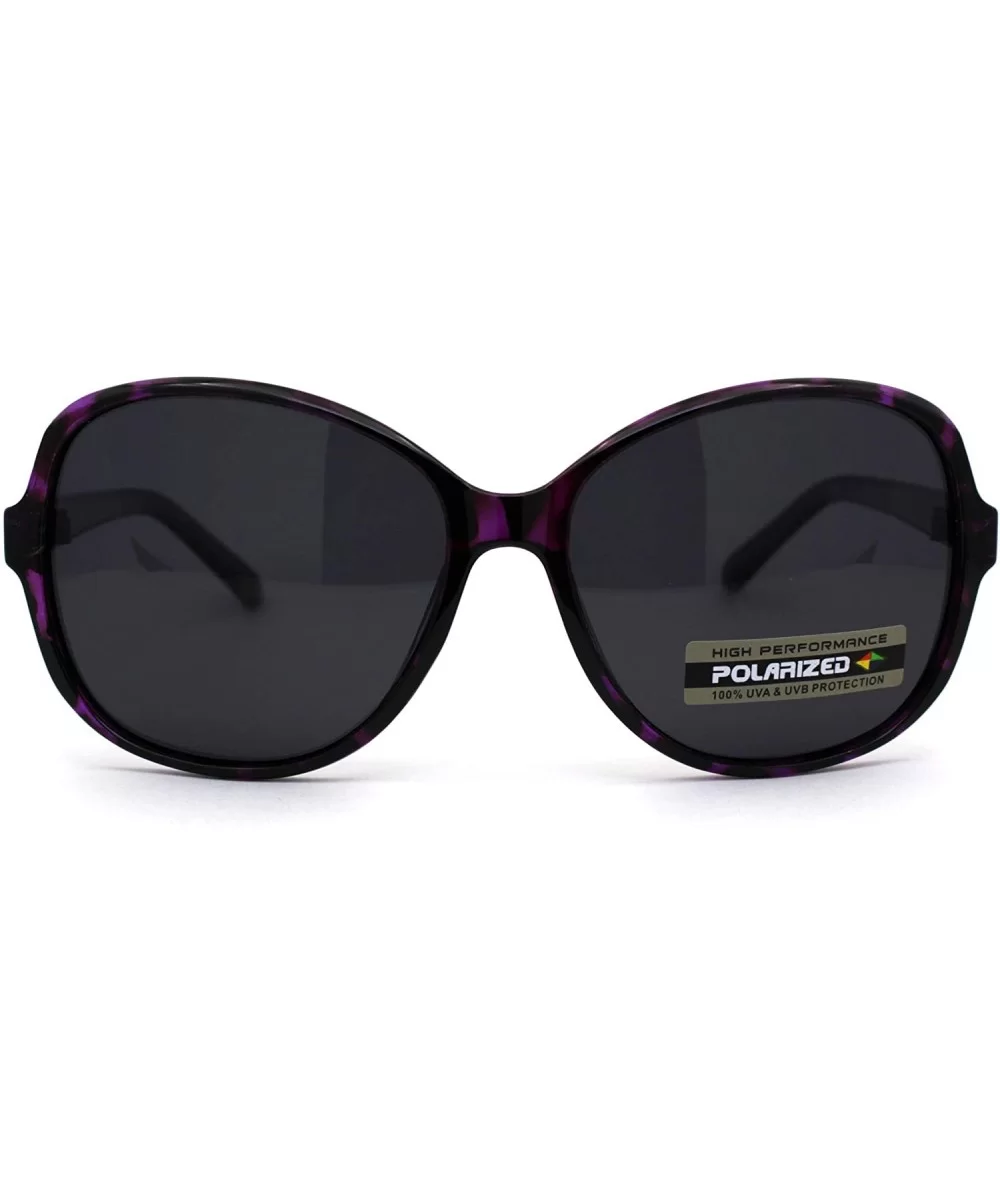 Womens Polarized Anti-glare Plastic Designer Butterfly Light Weight Sunglasses - Purple Tortoise Black - CG196EIWTZN $6.87 Ov...