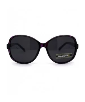 Womens Polarized Anti-glare Plastic Designer Butterfly Light Weight Sunglasses - Purple Tortoise Black - CG196EIWTZN $6.87 Ov...