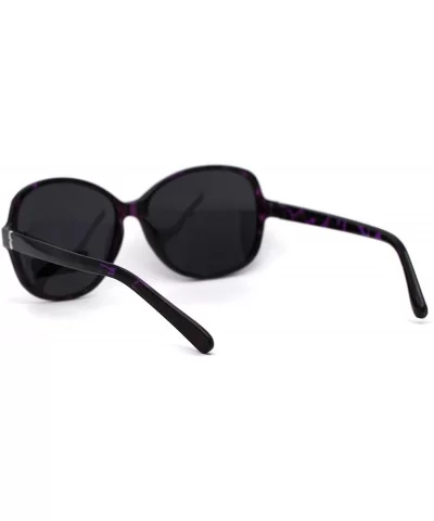 Womens Polarized Anti-glare Plastic Designer Butterfly Light Weight Sunglasses - Purple Tortoise Black - CG196EIWTZN $6.87 Ov...