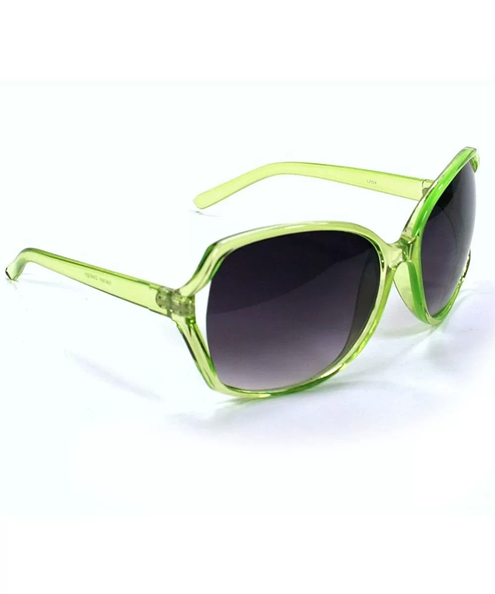 Designer Inspired Oversized Sunglasses 2024 - Green - C011EQ5GRSB $6.82 Oversized