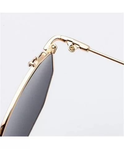 2019 Women Metal Sunglasses Brand Designer Eyeglasses Men Vintage Shopping Street Beat UV400 - Black - CJ18W78MQS5 $11.34 Sport