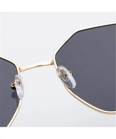 2019 Women Metal Sunglasses Brand Designer Eyeglasses Men Vintage Shopping Street Beat UV400 - Black - CJ18W78MQS5 $11.34 Sport