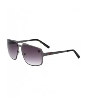 Downforce Flat Thin Frame Modern Geometric Aviator Sunglasses - Smoke Gunmetal - CW199LW5HUK $18.02 Aviator