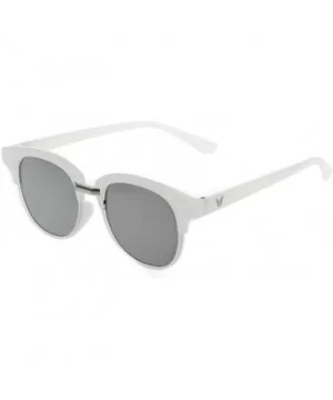 Youth Serices Girls Sunglasses Half Frame Beach Tavel Kits Lens 56mm - White/Silver - CH12DAQ29YL $5.48 Sport