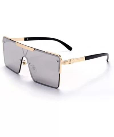 Sunglasses Men's Square Modern Visor Glasses - 4 - CZ190R04KIE $27.29 Square