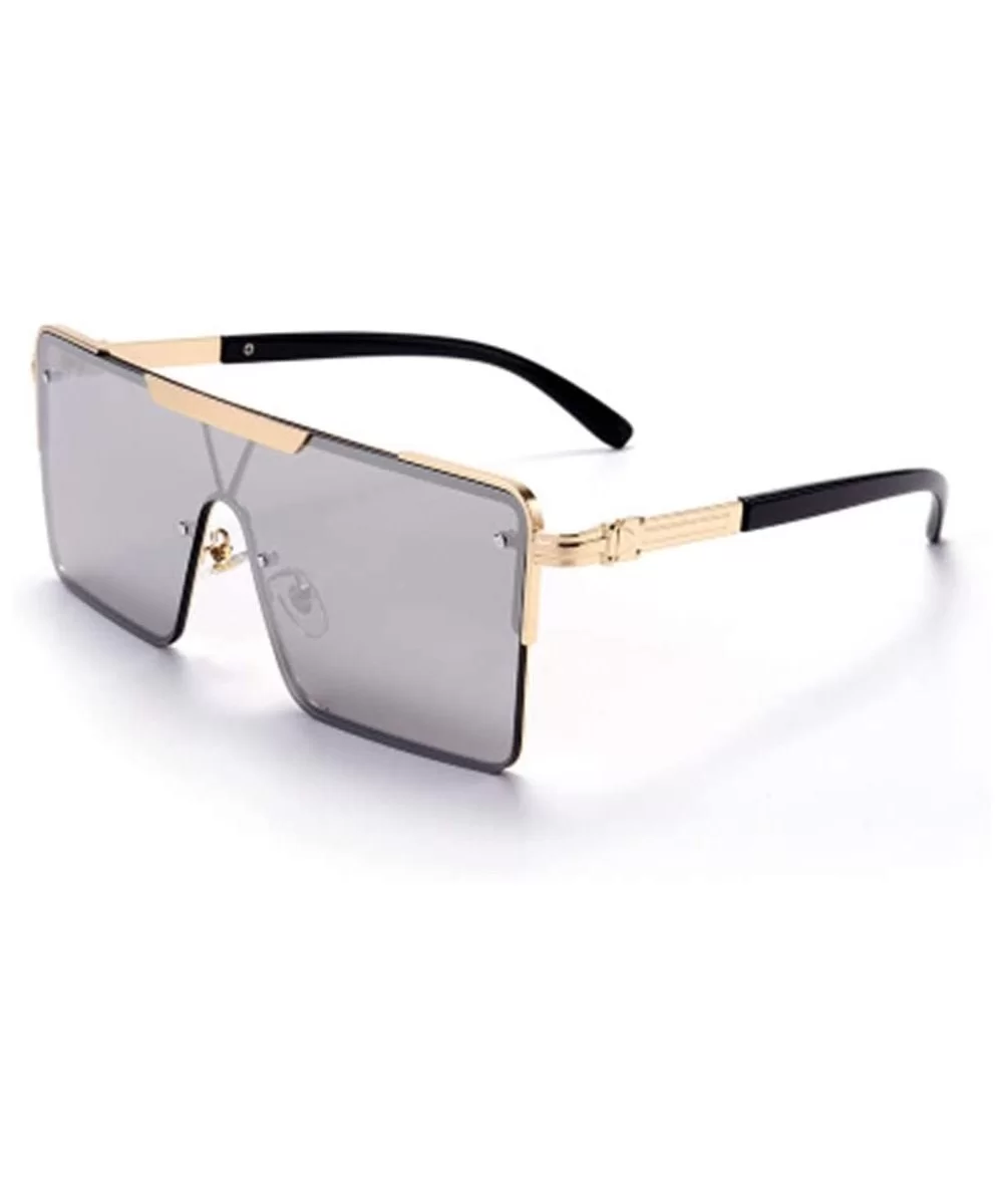 Sunglasses Men's Square Modern Visor Glasses - 4 - CZ190R04KIE $27.29 Square