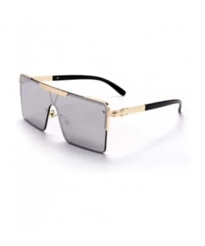 Sunglasses Men's Square Modern Visor Glasses - 4 - CZ190R04KIE $27.29 Square