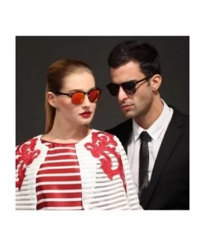 Classic Semi-Rimless Frame Retro Brand Polarized Sunglasses for Men and Women UV 400 Protection - CB128LEAUOD $13.39 Semi-rim...