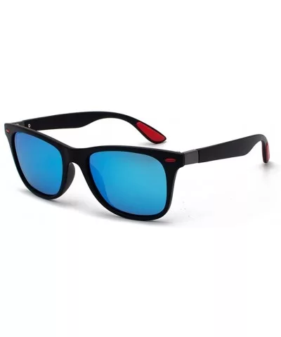 Unisex Lightweight Mirrored Polarized Lens Sunglasses Rectangular Frame Goggle for Fishing Driving - F - CO18UDCKC7I $7.93 Re...