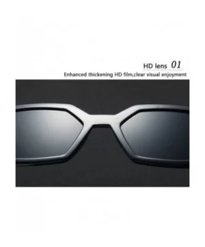 Personality Style Irregular Shape Retro Sunglasses Men Women UV Protection - White - CG18G7XH3EN $7.27 Wayfarer