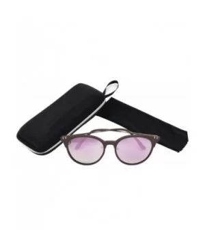 Fashion Polarized Sunglasses for Women Retro Style UV400 Lens Round - 棕色 - CM18E2O23N4 $11.32 Goggle