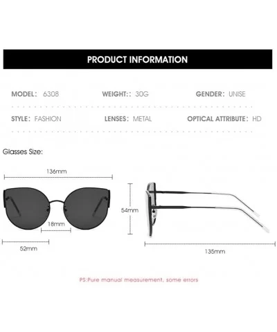 Cateye Sunglasses for Women Metal Frame Oversized Clear Lenses Brand Designer - C1 Black Frame/Grey Lens - C718QKXS57E $8.35 ...