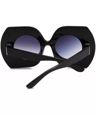 Oversized Rhinestone Sunglasses Women Luxury Brand Sun Glasses Vintage Party - Black - CF18DQL6XYZ $7.00 Oversized