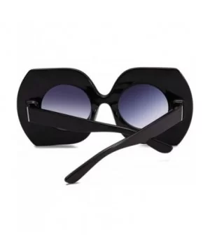 Oversized Rhinestone Sunglasses Women Luxury Brand Sun Glasses Vintage Party - Black - CF18DQL6XYZ $7.00 Oversized