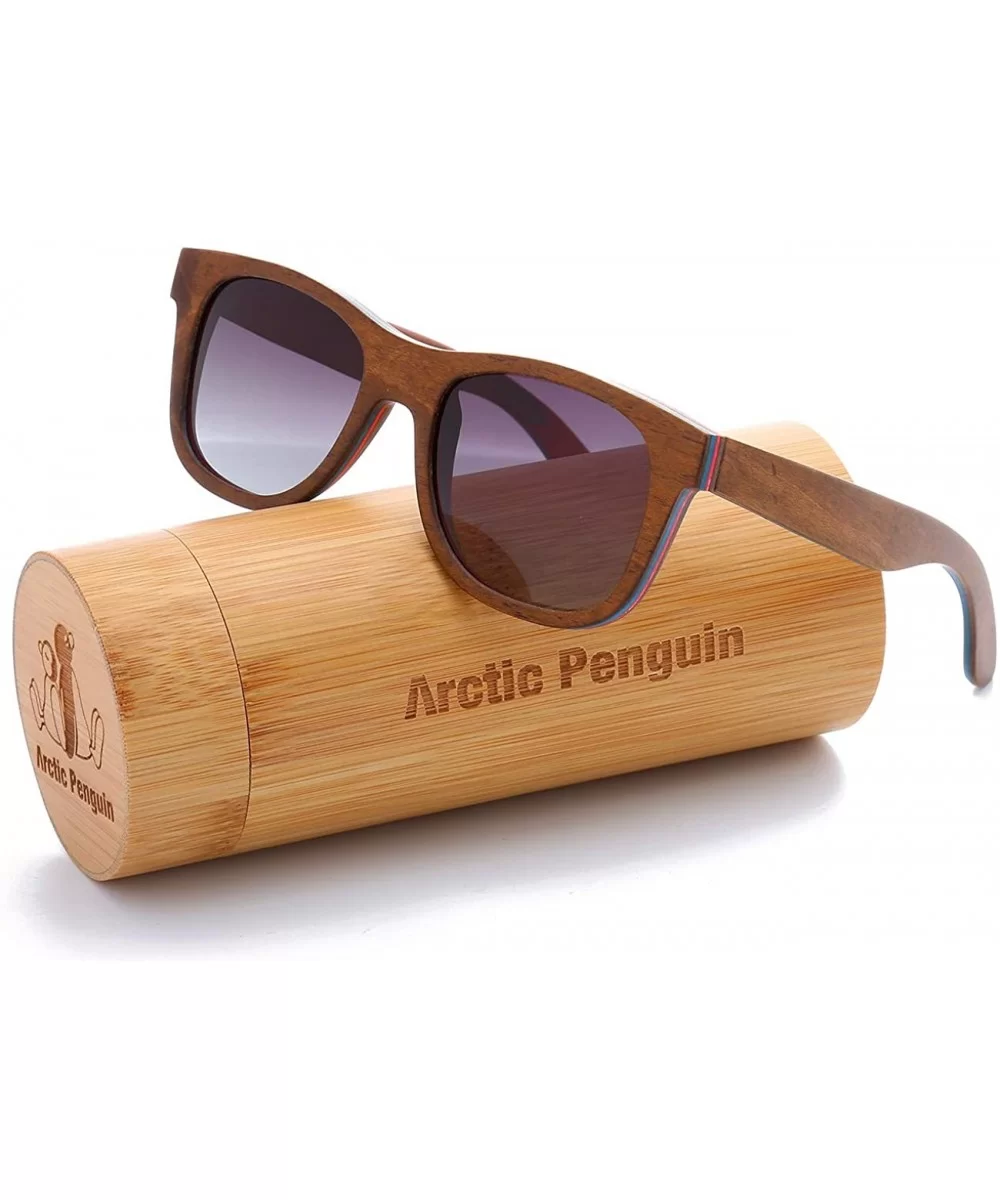 Skateboard Sunglasses Wood Glasses Polarized Fishing Sun Shades for Men UV400 Protection with Bamboo Case 52mm - CY12LG4YMAX ...