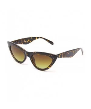 Vintage Cateye Rhinestone Sunglasses for Women Retro Narrow Small Sun Glasses - Tortoiseshell - CV18SCSQ3EN $6.94 Cat Eye