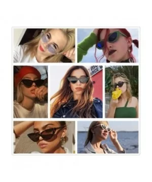 Vintage Cateye Rhinestone Sunglasses for Women Retro Narrow Small Sun Glasses - Tortoiseshell - CV18SCSQ3EN $6.94 Cat Eye