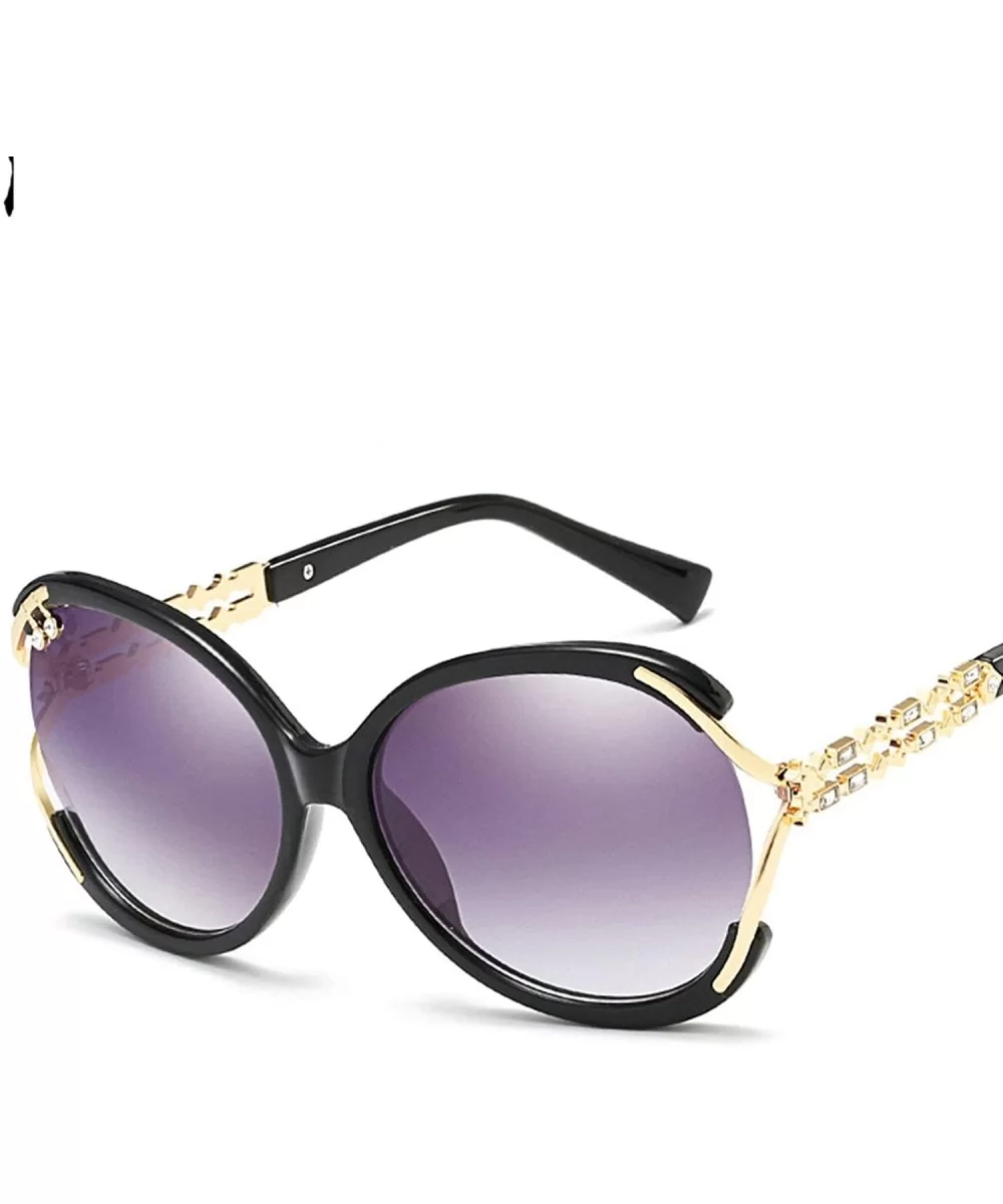 Classic style Rectangle Crystal Legs Sunglasses for Women PC UV400 Sunglasses - Black - CI18T63YOO3 $11.27 Oversized