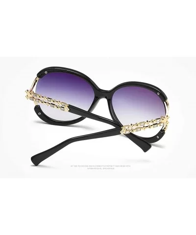 Classic style Rectangle Crystal Legs Sunglasses for Women PC UV400 Sunglasses - Black - CI18T63YOO3 $11.27 Oversized