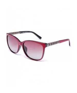 New Cat Eye polaroid Sunglasses Women White Frame Gradient Sun Glasses - Red - CK18W8WUL44 $17.16 Oversized