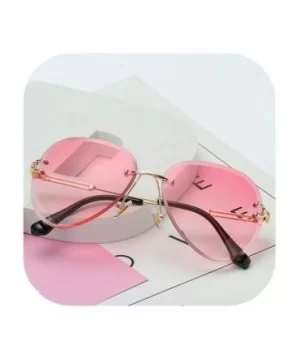 RimlSunglasses Women Sun Glasses Gradient Shades Cutting Lens FramelMetal Eyeglasses UV400 - Pink - CC1984A9HQC $13.16 Round